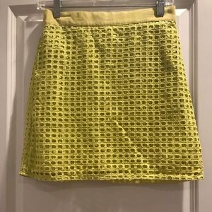 Loft Chartreuse Skirt